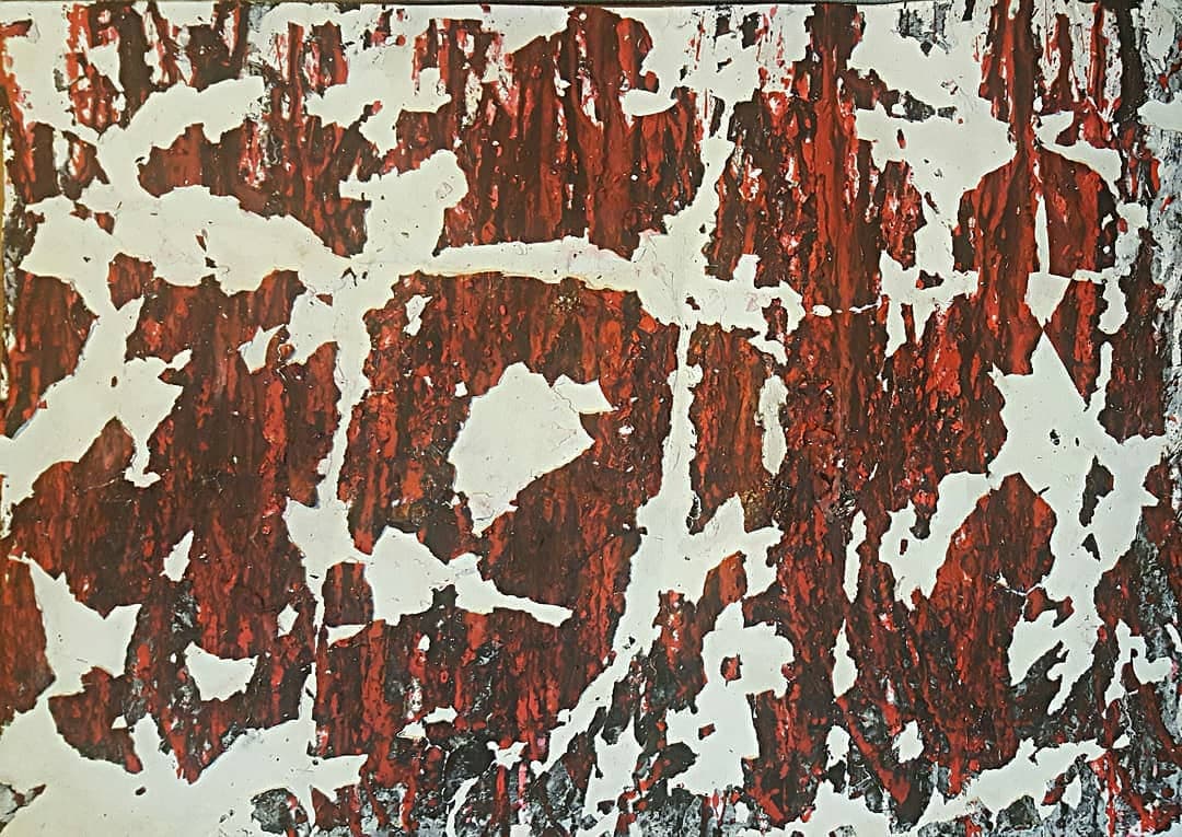 Erosione temporale — tecnica mista su cartone, 70x50 cm, 2011-2019
